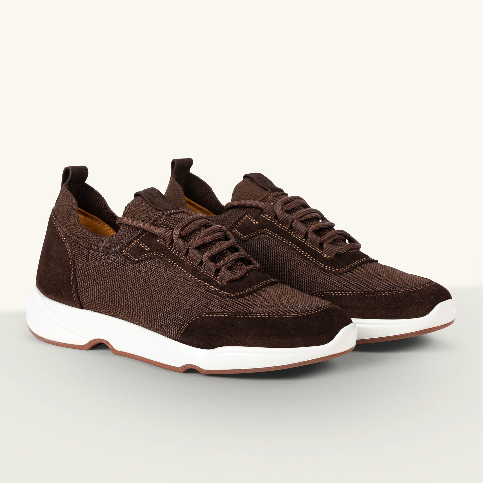 Gravelli Knit Sneaker Brown Suede