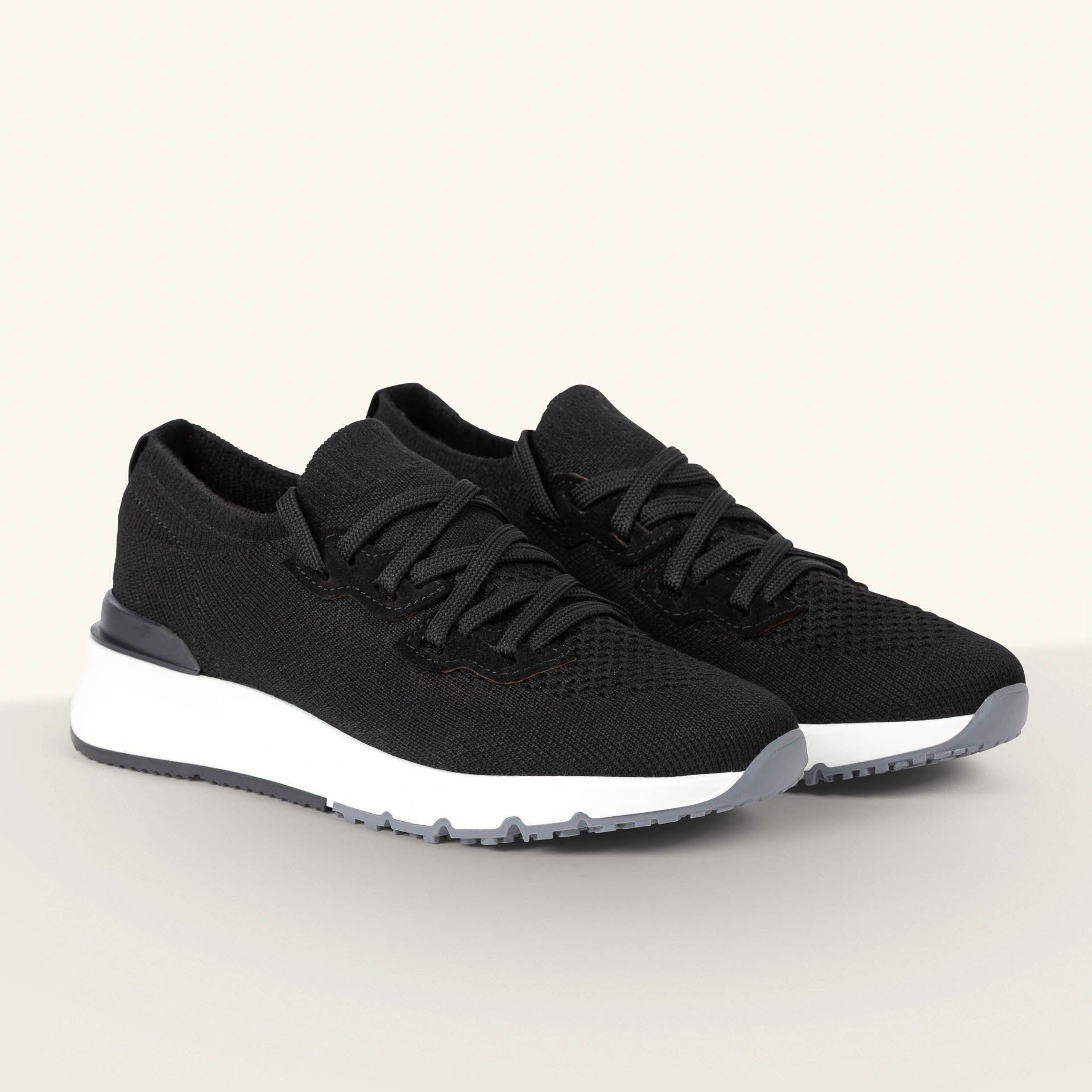 Gravelli Knit Sneaker New Black Suede